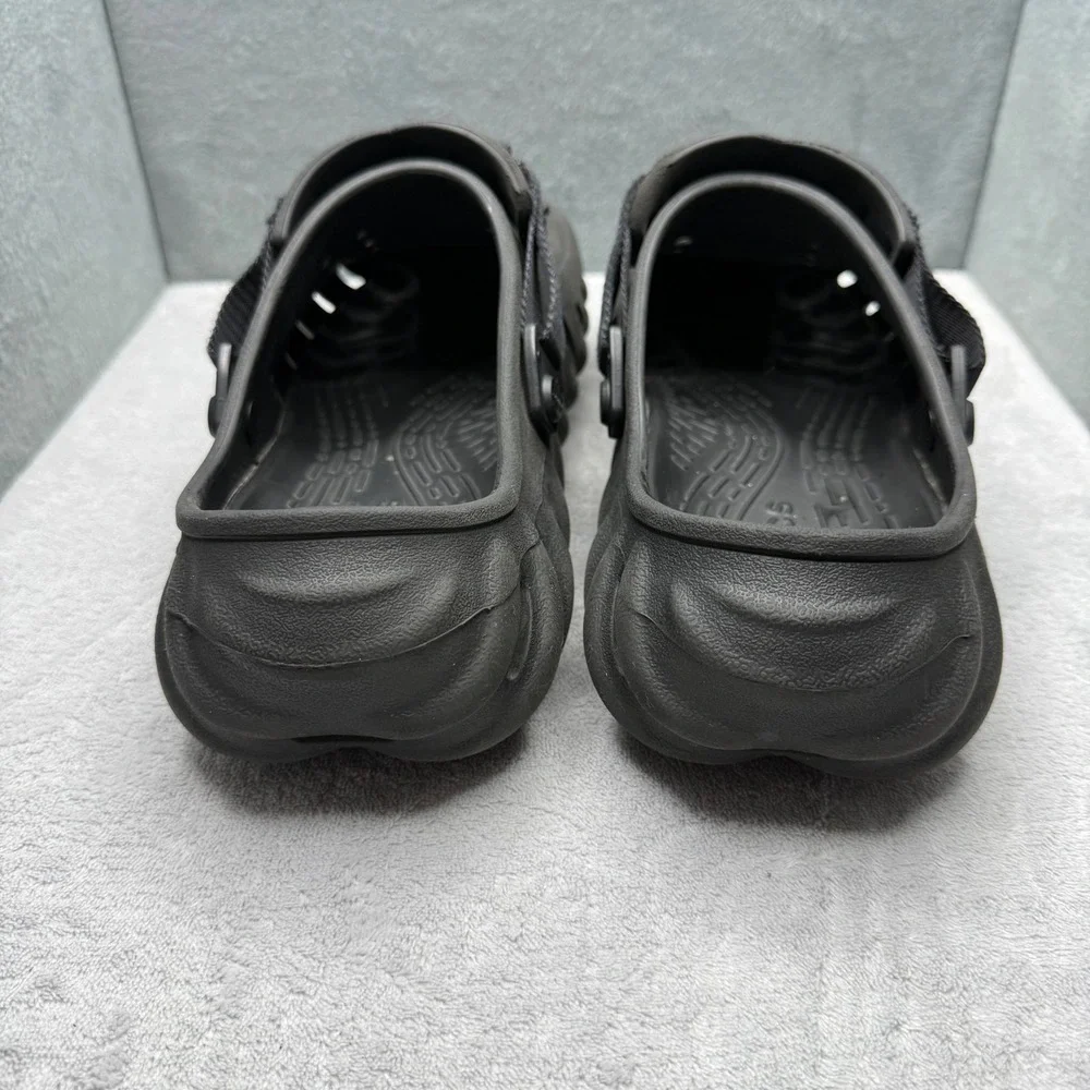 Crocs Echo Clog Black Mens Size 11 Sporty Sculpted Slip On Shoes 207937-001